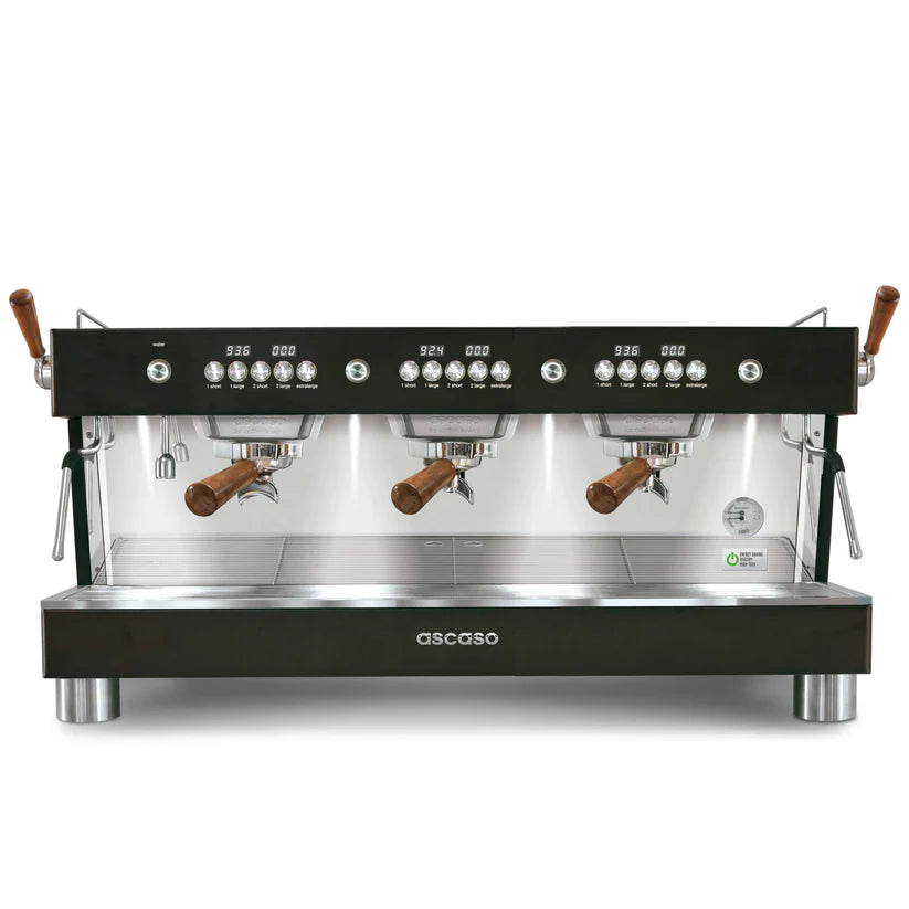 Ascaso Barista T Plus Raised 3 Group Black/Wood 230/380V