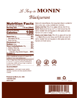 Monin Blackcurrant Syrup