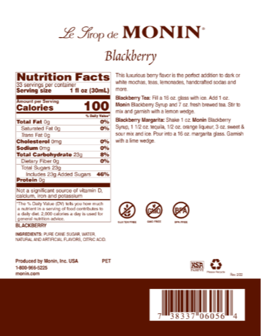 Monin Blackberry Syrup