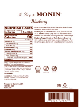 Monin Blueberry Syrup