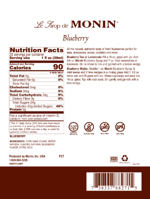 Monin Blueberry Syrup