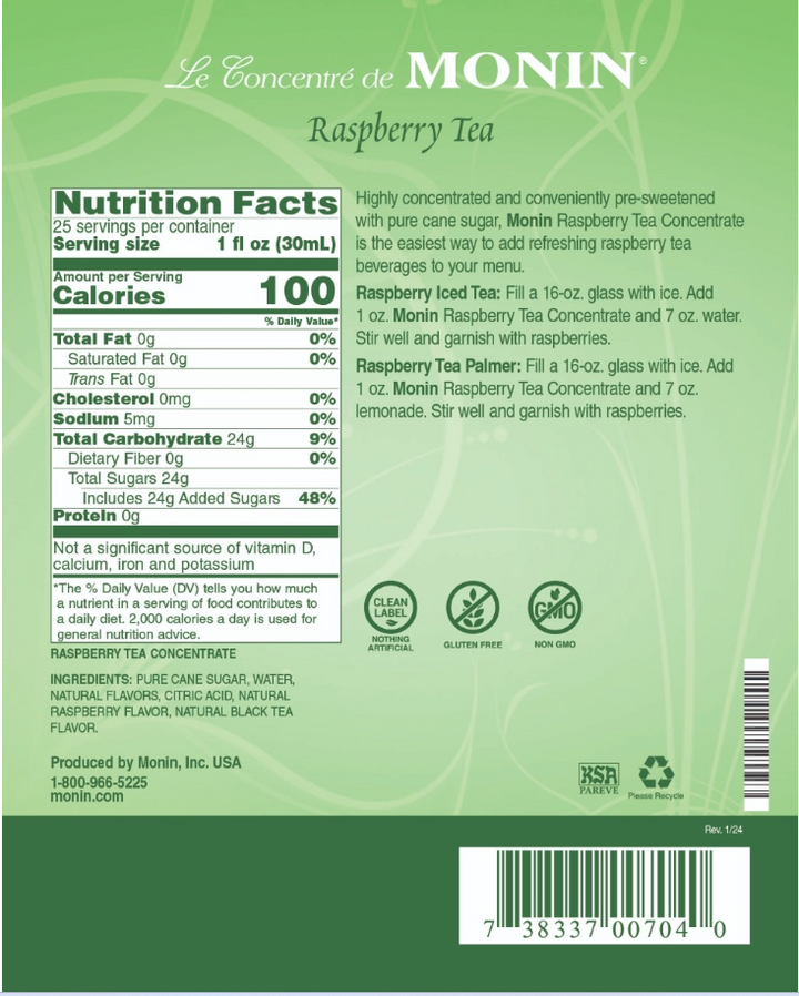 Monin Raspberry Tea Concentrate