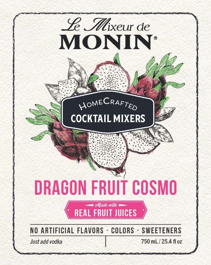 Monin HomeCrafted Dragon Fruit Cosmo Cocktail Mixer