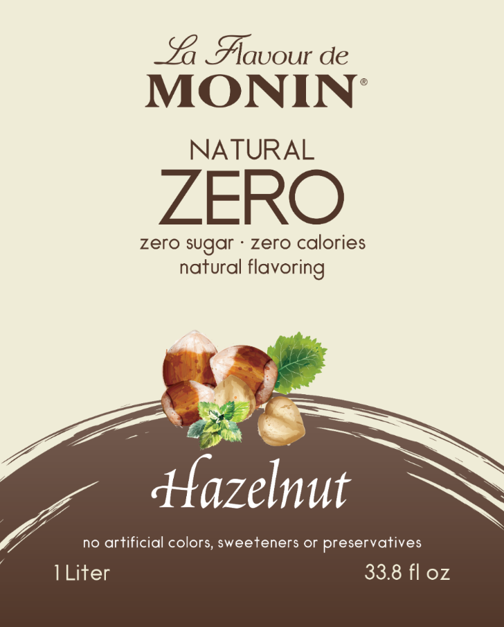 Monin Natural Zero Hazlenut Syrup