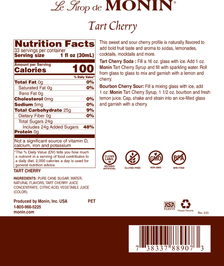 Monin Tart Cherry Syrup