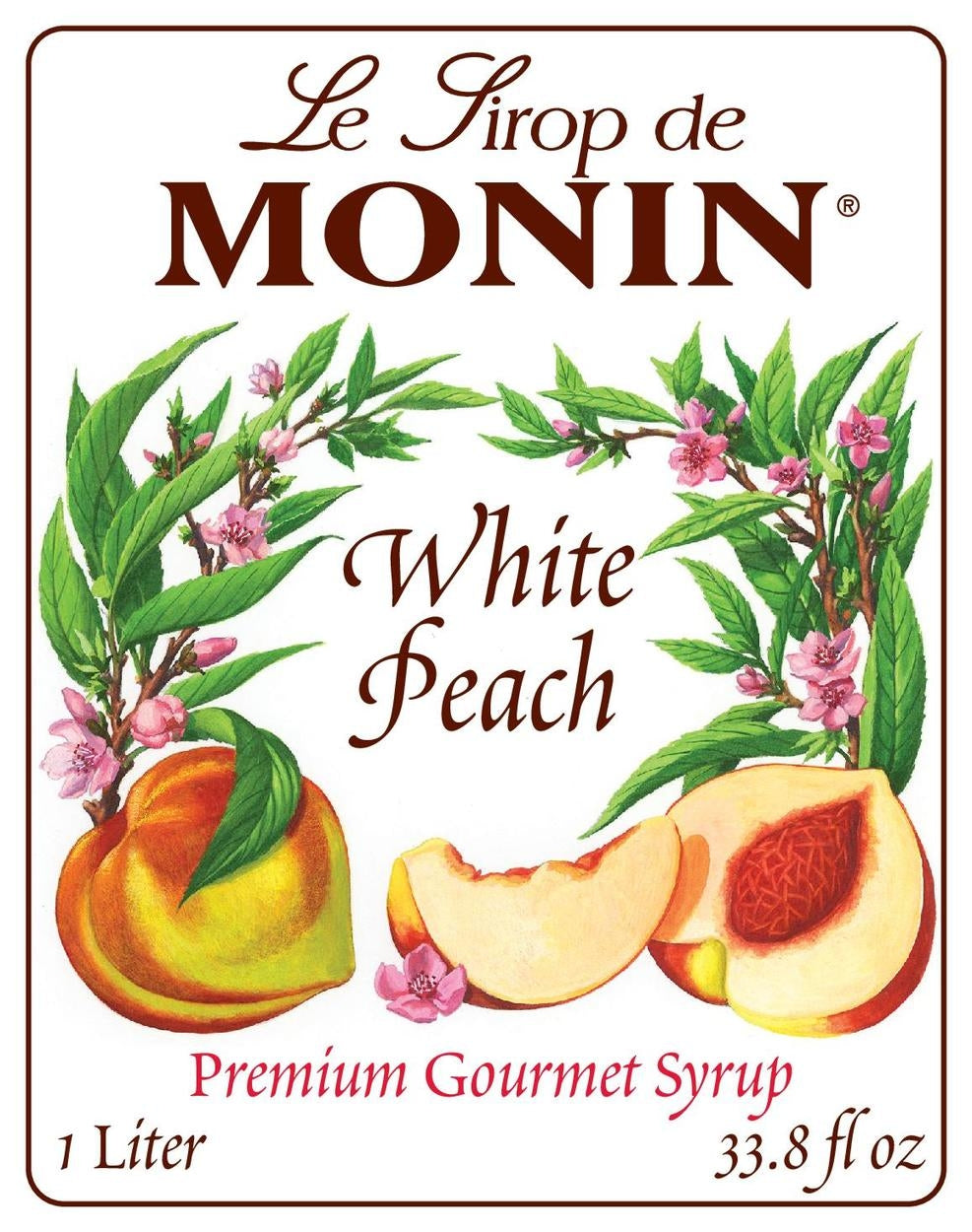 Monin White Peach Syrup