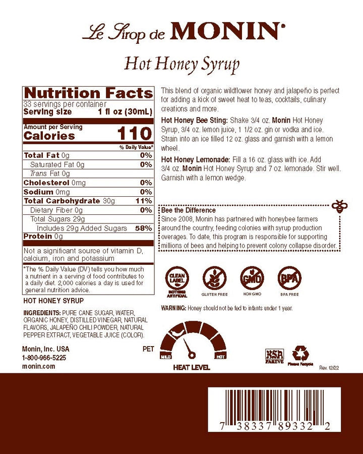 Monin Hot Honey Syrup *NEW*