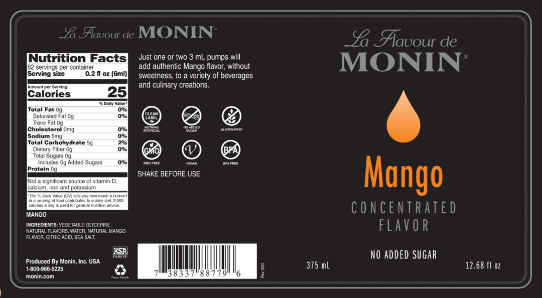 Monin Mango Concentrate 4 x 375ml