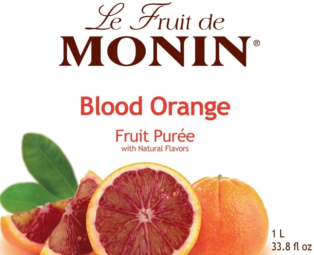 Monin Blood Orange Puree Concentrate - 4 x 1L