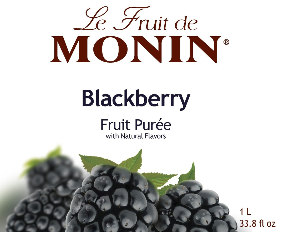 Monin Blackberry Puree Concentrate - 4 x 1L