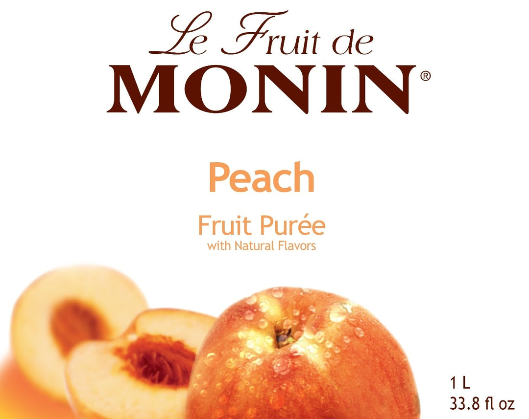 Monin Peach Puree Concentrate - 4 x 1L