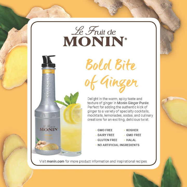 Monin Ginger Puree Concentrate - 4 x 1L
