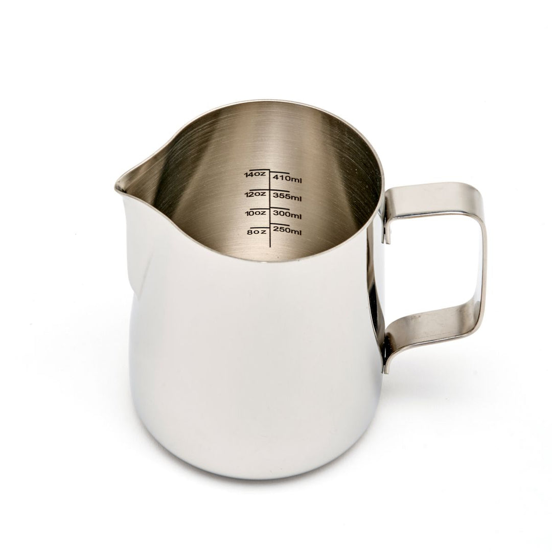 Rhino Coffee Gear Pro Stainless Steel 20oz Spouted Milk Frothing Pitcher